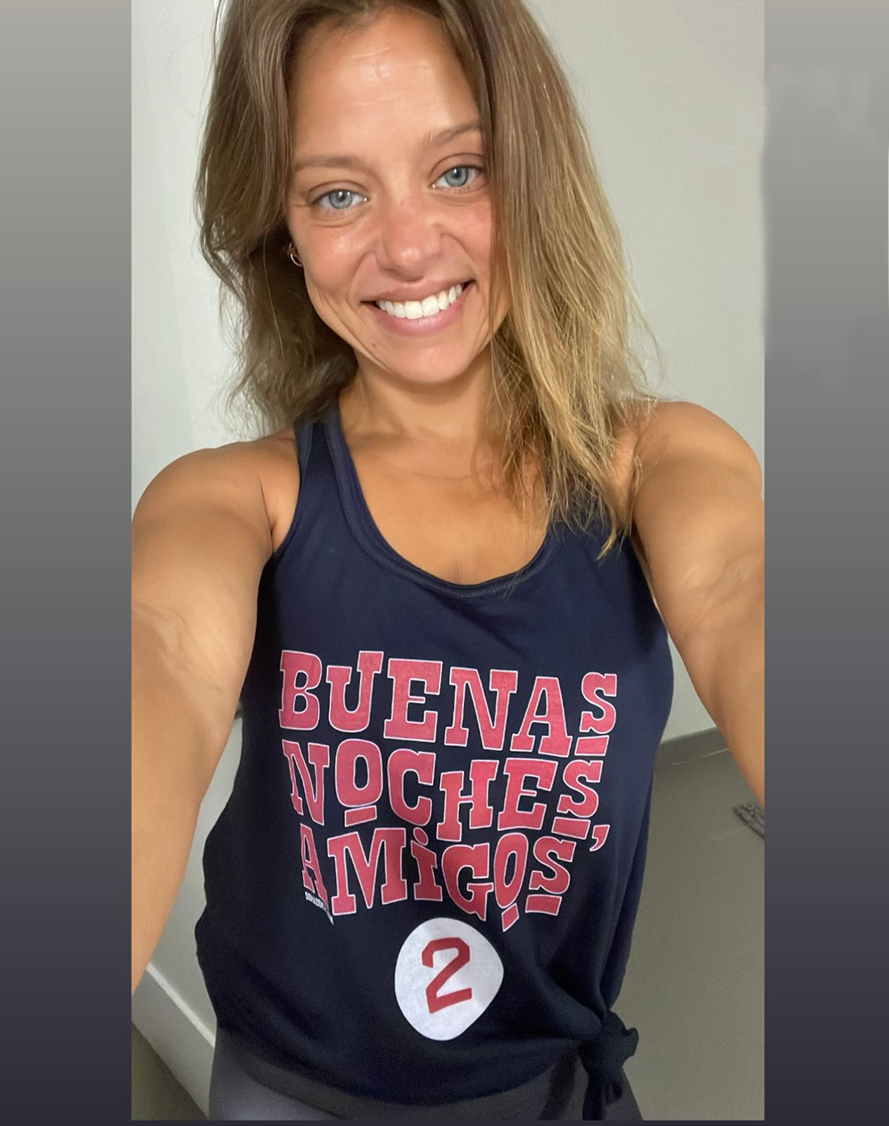 Buenas Noches Amigos Racerback Tank